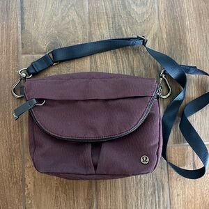 Lululemon Burgundy All Night Festival Bag